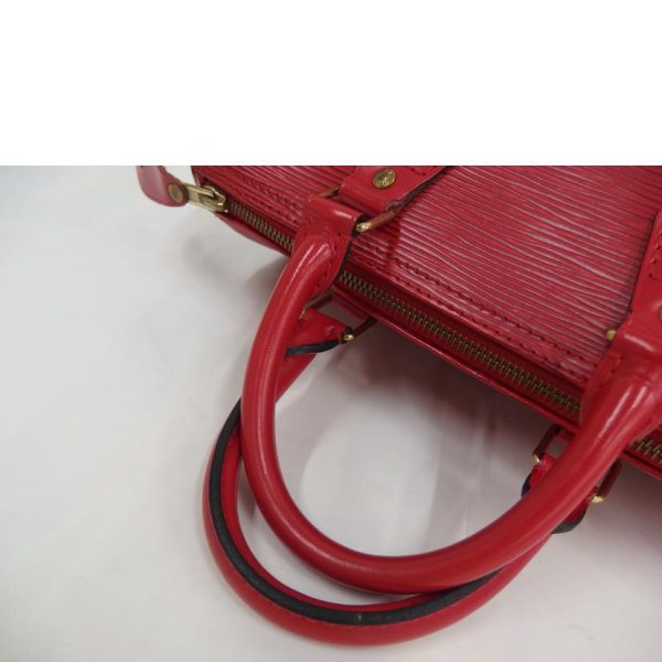 64033 3 Louis Vuitton Speedy 30 Epi Handbag Castilian Red