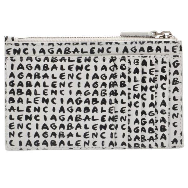 640535iwvg39188 2 Balenciaga Card Holder Coin Case White