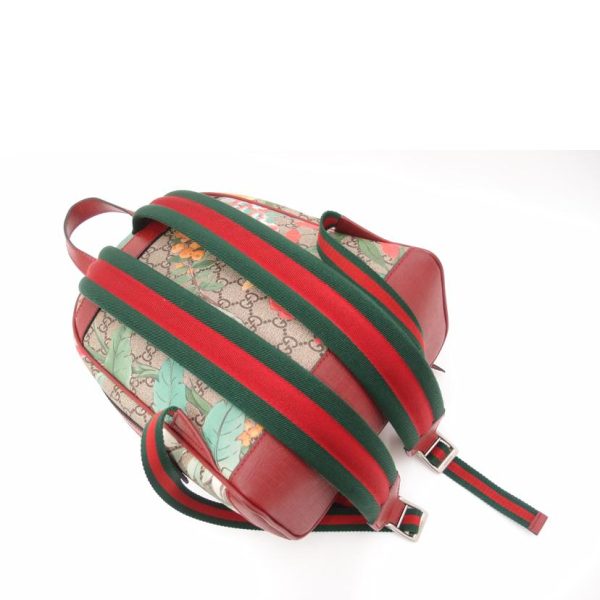 64097 4 Gucci GG Supreme Tian Backpack Red