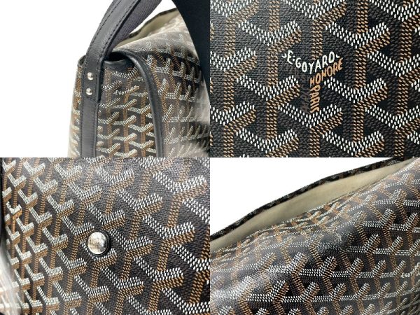 64281 d6 Goyard Capesian MM Herringbone Shoulder Bag