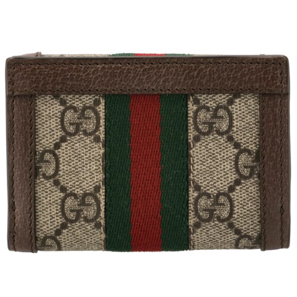 64433496iwg8745 2 GUCCI Ophidia GG Trifold Wallet Beige Ebony