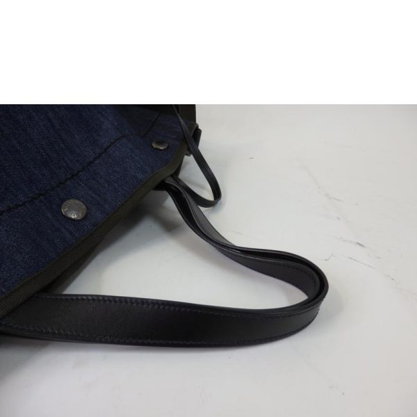 64905 5 Prada 2WAY Bag Denim City x Calf Blue