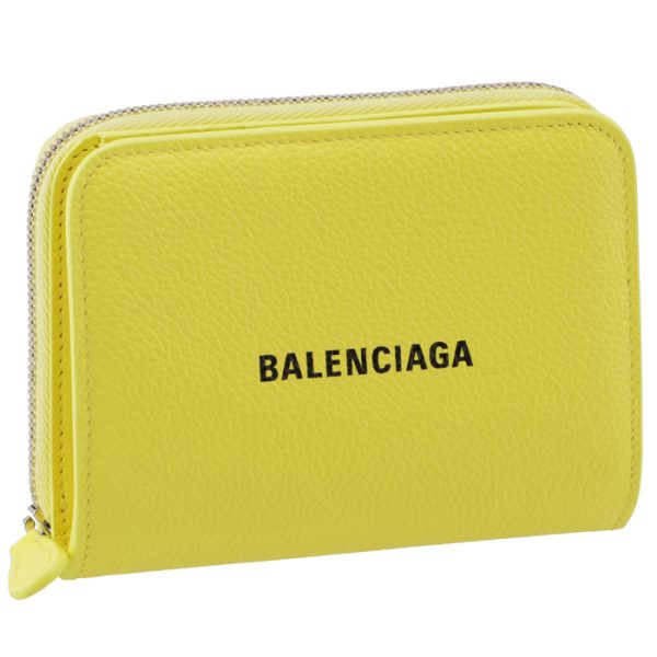 6508711izi37460 Balenciaga Bifold Wallet Yellow