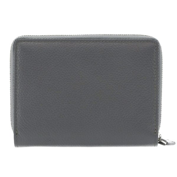 6508791izi31260 2 Balenciaga Cash Bifold Wallet Gray