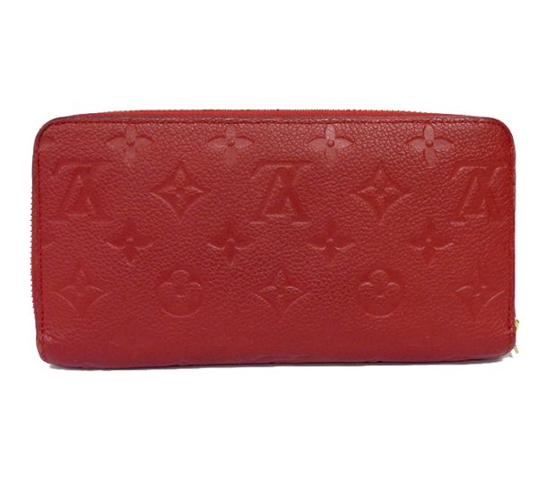 651 3 Louis Vuitton Monogram Empreinte Zippy Wallet Long Wallet Leather Red