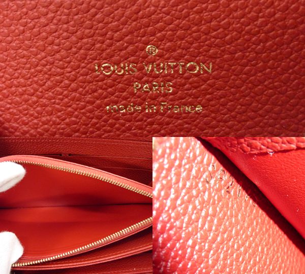 651 6 Louis Vuitton Monogram Empreinte Zippy Wallet Long Wallet Leather Red