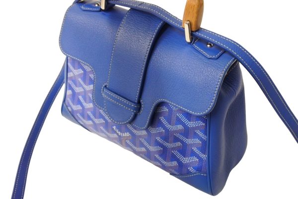 65109 d4 Goyard Saigon Mini Soft 2WAY Handbag Blue