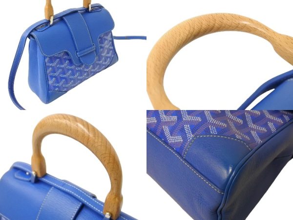 65109 d5 Goyard Saigon Mini Soft 2WAY Handbag Blue