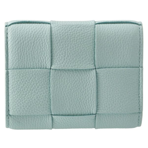 651372vcp143915 2 Bottega Veneta Tri fold Wallet Intrecciato Sea Green