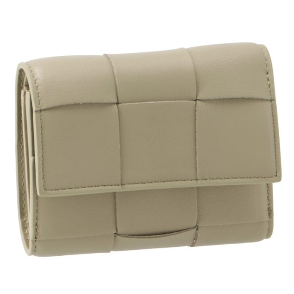 651372vcqc12916 Bottega Veneta Tri fold Wallet Parakeet Green