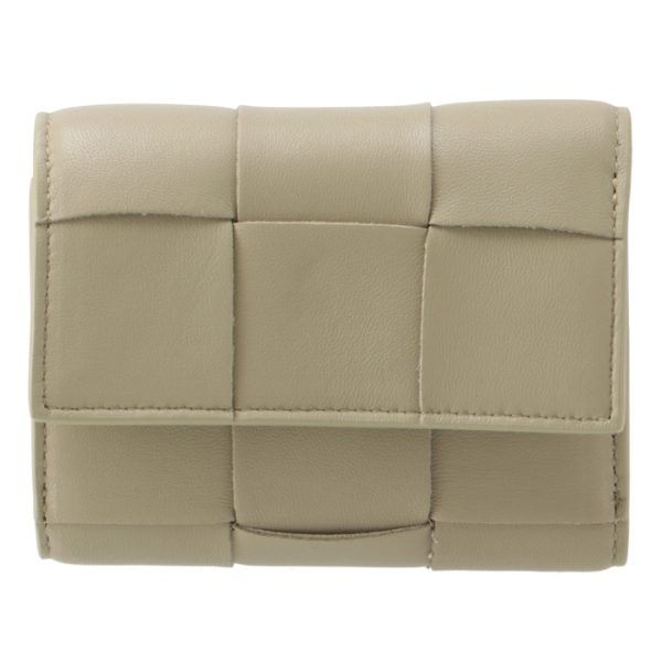 651372vcqc12916 1 Bottega Veneta Tri fold Wallet Parakeet Green