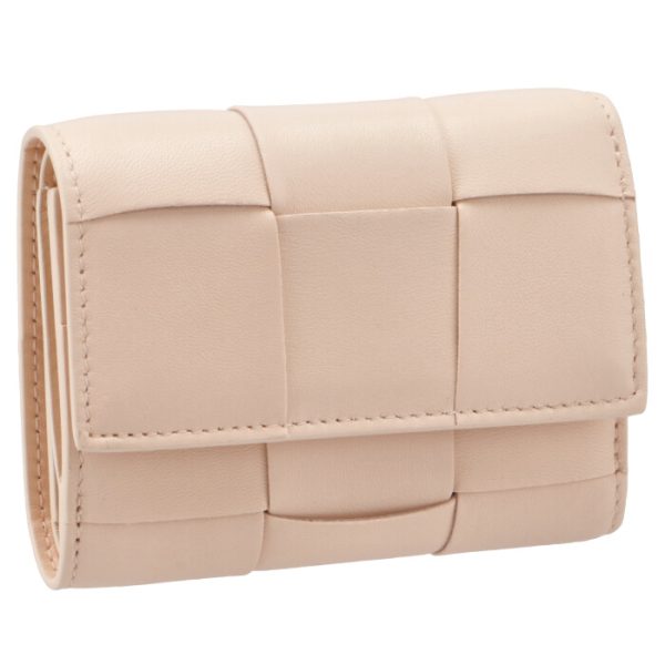 651372vcqc16705 Bottega Veneta Tri fold Wallet Beige