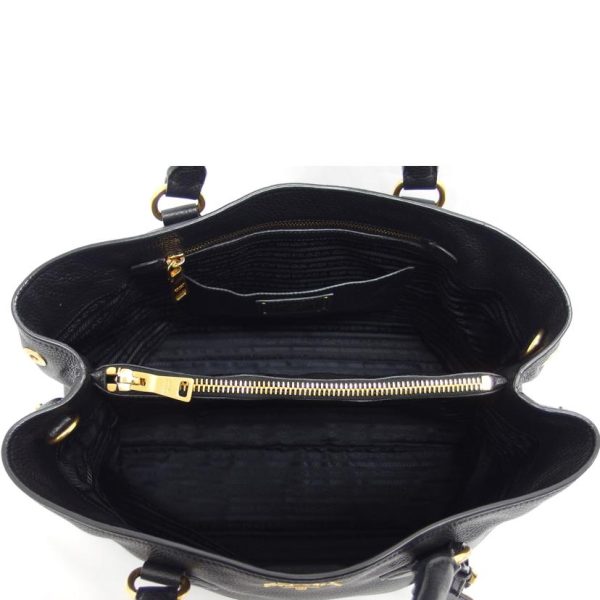 65306 5 Prada Vitello Dyno 2WAY Shoulder Bag Black