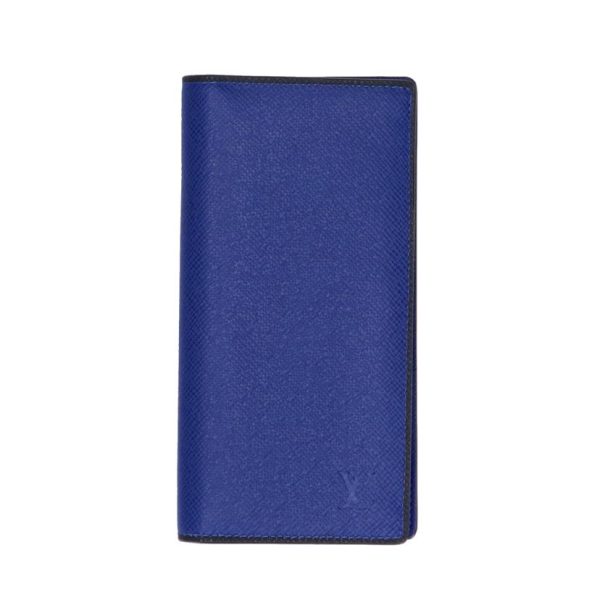 65425 1 Louis Vuitton Portefeuil Brazza Taiga Wallet Blue