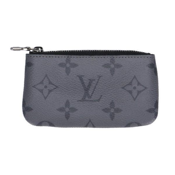 65432 1 Louis Vuitton Pochette Cle Reverse Eclipse Wallet Black