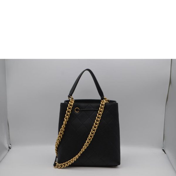 65436 2 Chanel Matelasse Caviar Drawstring Bag Black