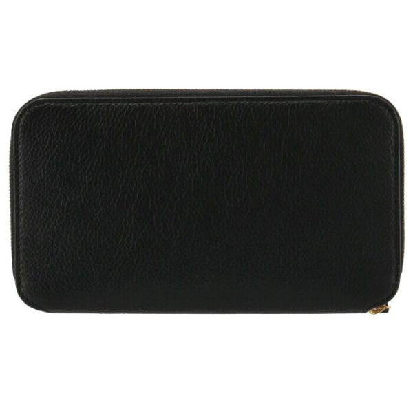 6557411izim1090 2 Balenciaga Cash Round Zip Wallet Black