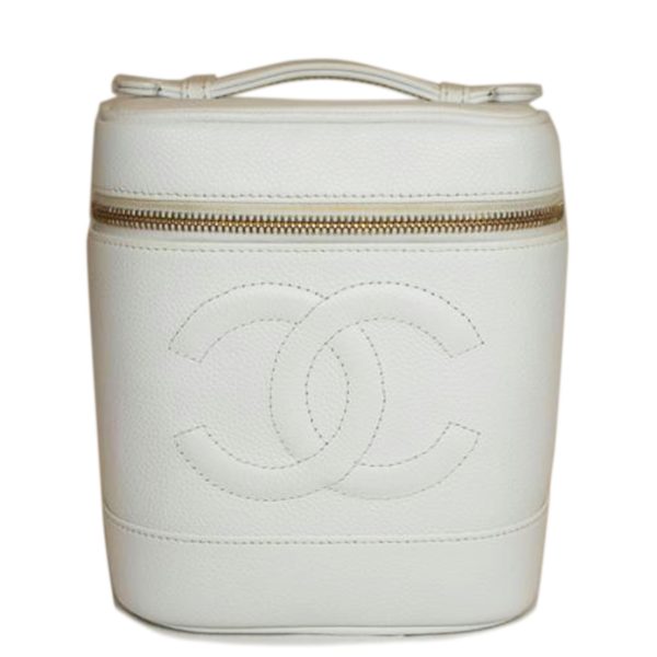 65681 1 Chanel Matelasse Chain Shoulder Bag White