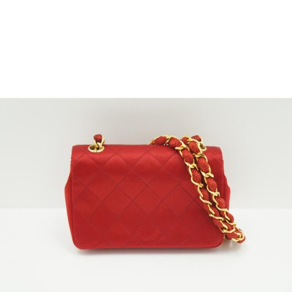 65852 2 Chanel Satin Mini Matelasse Chain Shoulder Bag