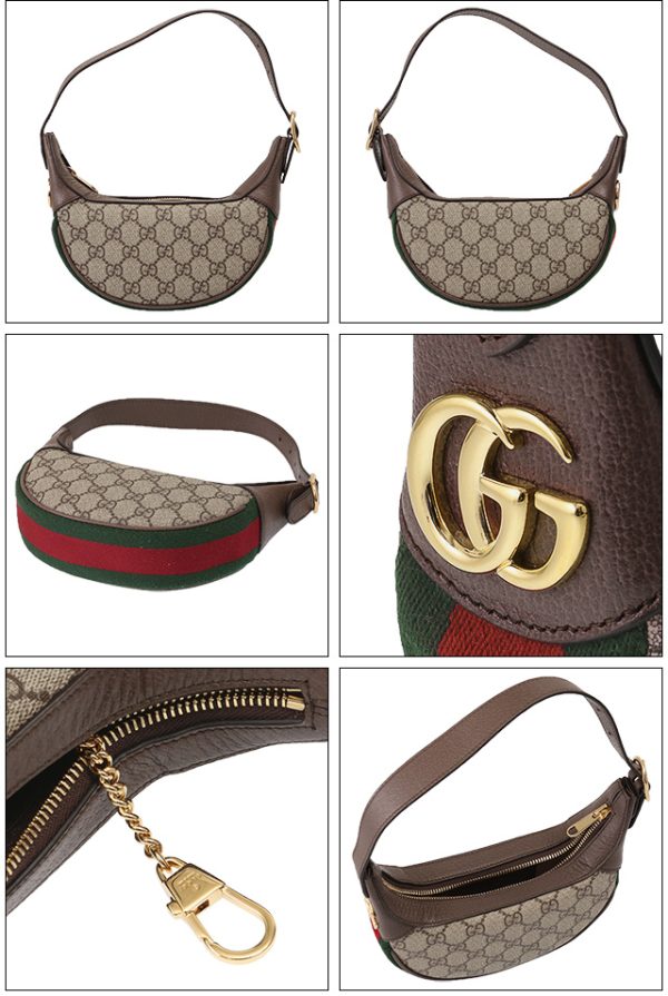 658551 96iwg 8745 2 GUCCI OPHIDIA GG MINI BAG One Shoulder Mini Bag Beige