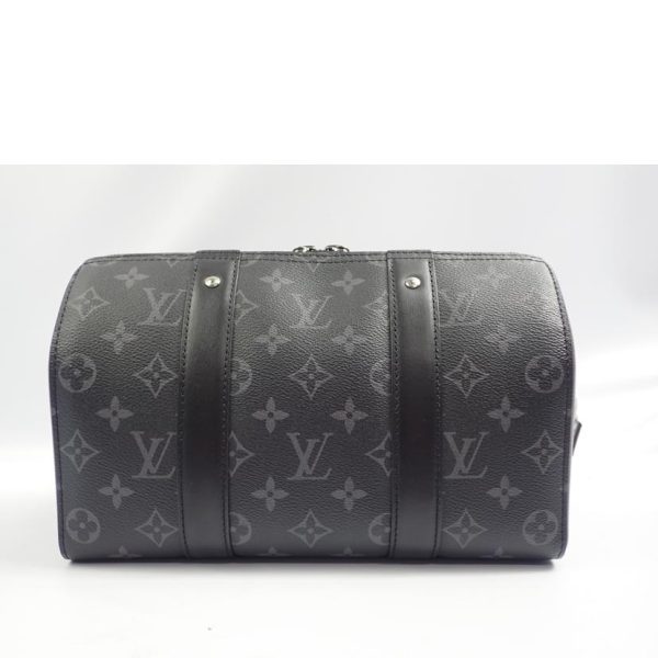 65893 2 Louis Vuitton City Keepall Eclipse Canvas Monogram Bag Black