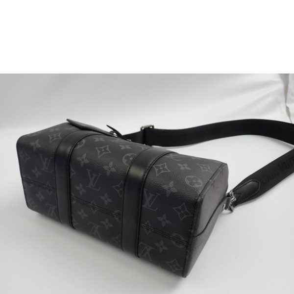 65893 3 Louis Vuitton City Keepall Eclipse Canvas Monogram Bag Black