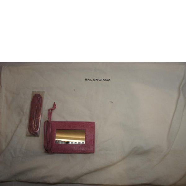 65926 6 Balenciaga Courrier Leather Solid Bag Red