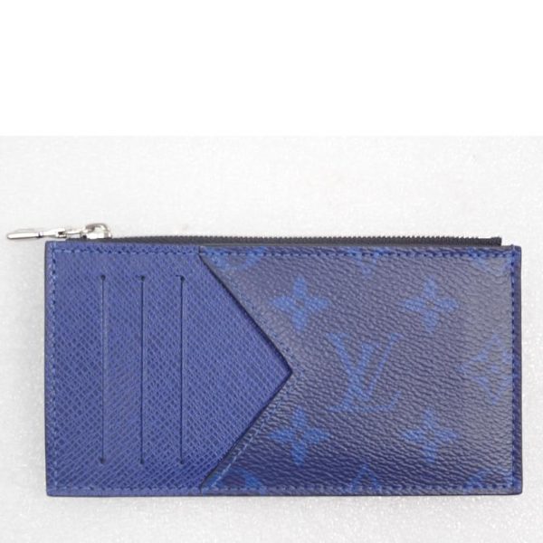 66104 2 Louis Vuitton Coin Card Holder Taigarama Wallet Black