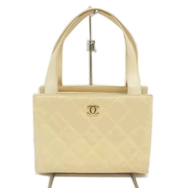 66135 1 Chanel Lambskin Handbag Creme