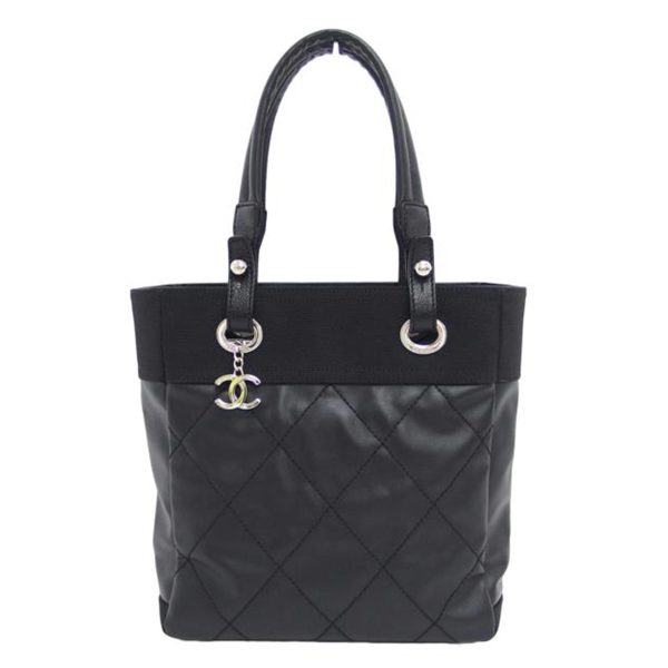 66204 1 Chanel Paris Biarritz Tote Bag PM Black