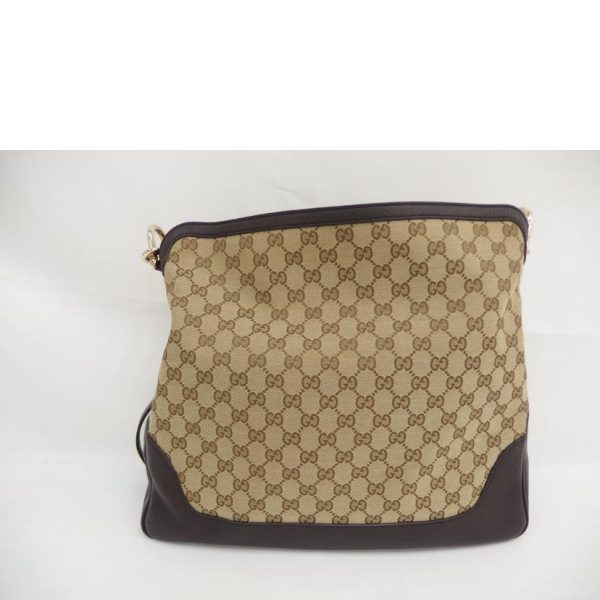 66228 2 Gucci Bamboo 2Way Shoulder Bag Brown