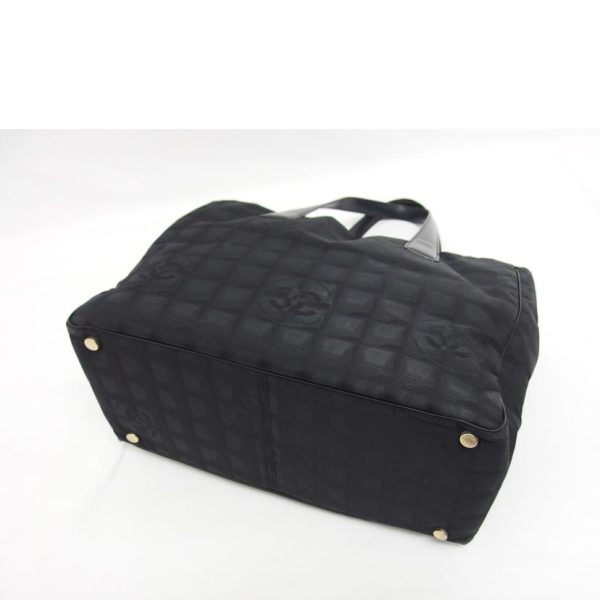 66228 3 Chanel Travel Line Nylon Tote Bag Black