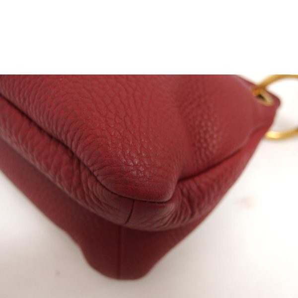 66235 10 Prada Leather One Shoulder Bag Red