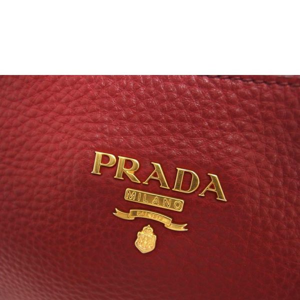 66235 6 Prada Leather One Shoulder Bag Red