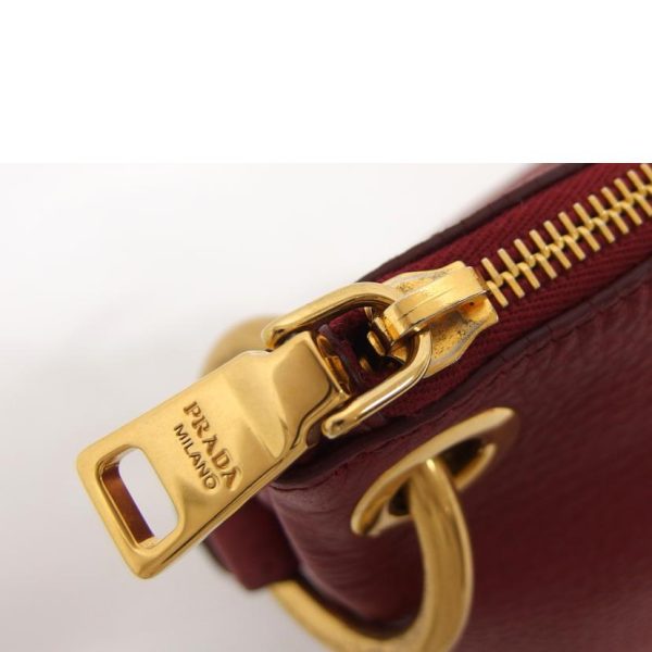 66235 9 Prada Leather One Shoulder Bag Red