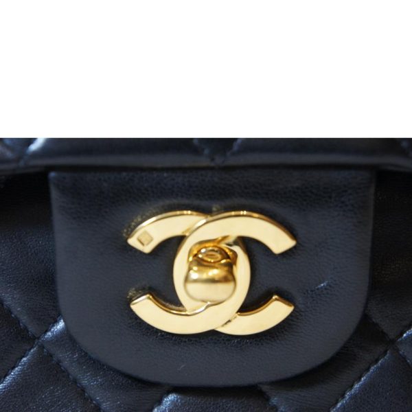 66286 10 Chanel Matelasse Double Flap Chain Shoulder Bag Black