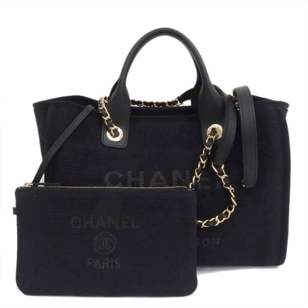 66302 1 Chanel Deauville 2WAY Tote Bag