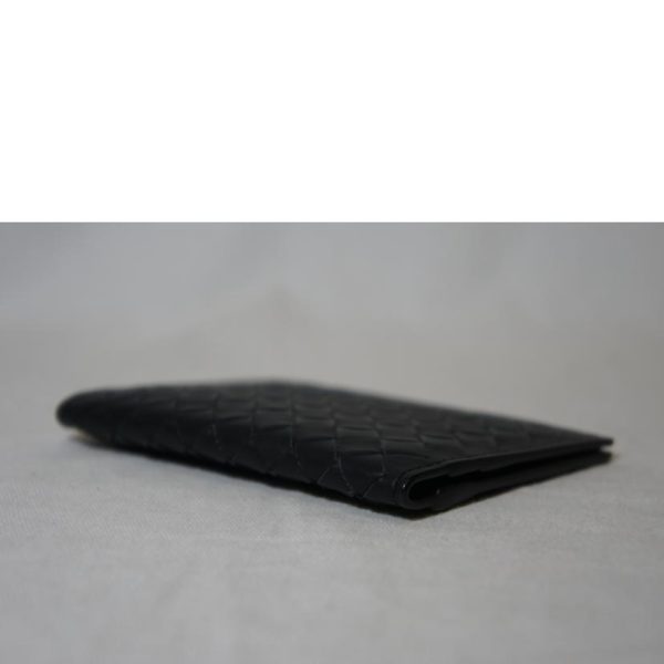 66316 3 Bottega Veneta Intrecciato Card Case Black