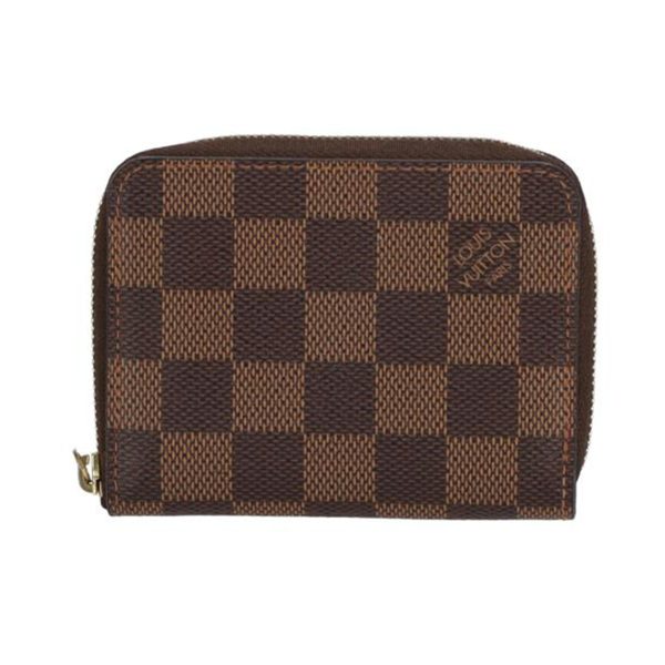 66324 1 Louis Vuitton Zippy Coin Purse Damier Ebene Brown