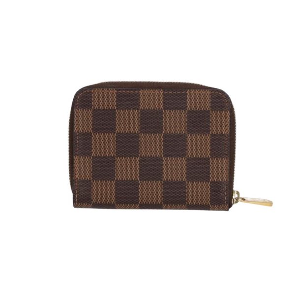 66324 2 Louis Vuitton Zippy Coin Purse Damier Ebene Brown