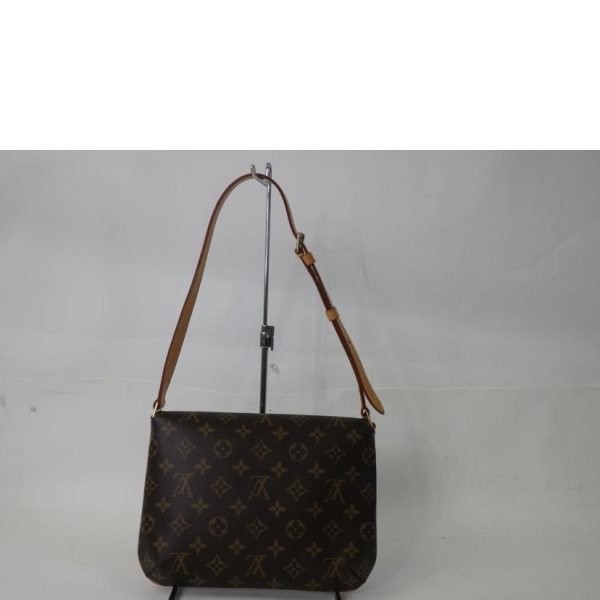 66390 2 Louis Vuitton Musette Tango Short Strap Monogram Bag Brown