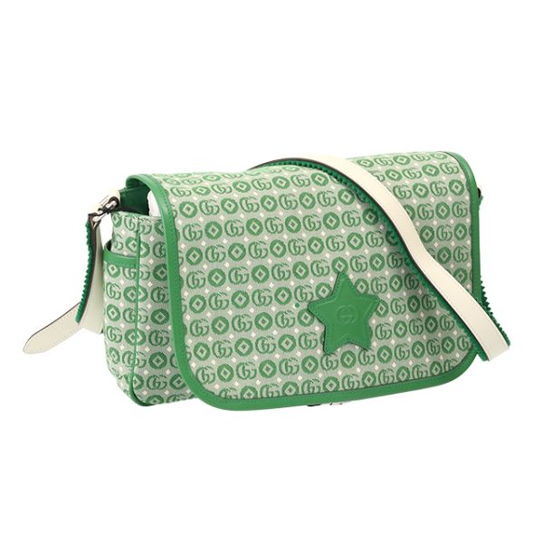 664143 u4gdn 3158 GUCCI Messenger bag crossbody shoulder bag green x white