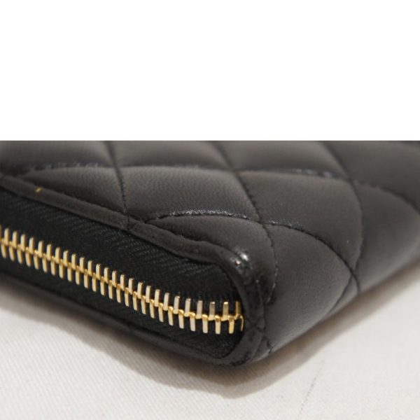 66521 10 Chanel Cocomark Zipper Wallet Black