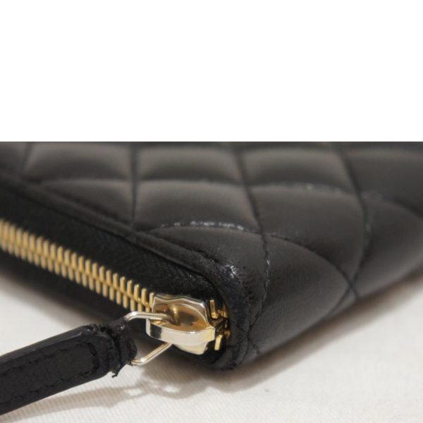 66521 11 Chanel Cocomark Zipper Wallet Black