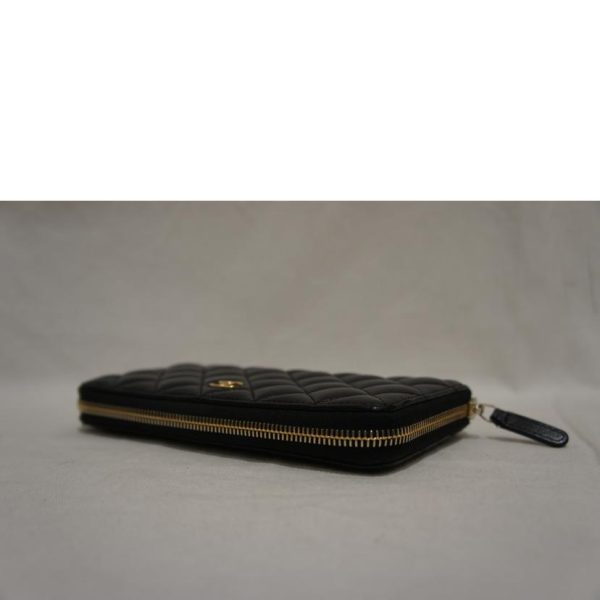 66521 3 Chanel Cocomark Zipper Wallet Black