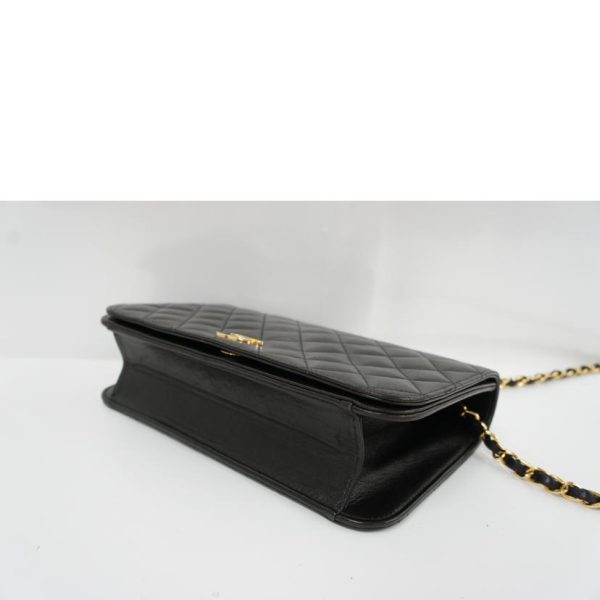 66548 3 Chanel Matelasse Push Lock Chain Shoulder Bag Black