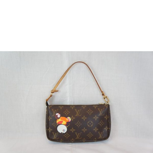 66651 2 Louis Vuitton Pochette Panda Series Clutch Bag Brown