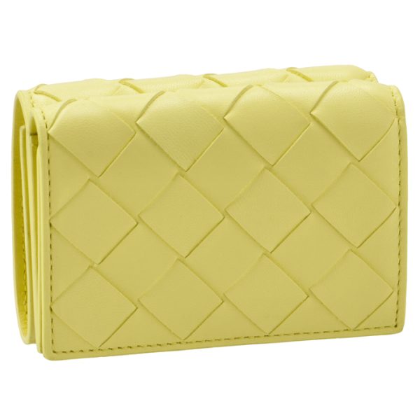 666944vcpp37203 Bottega Veneta Bifold Cassette Wallet Kiwi Yellow