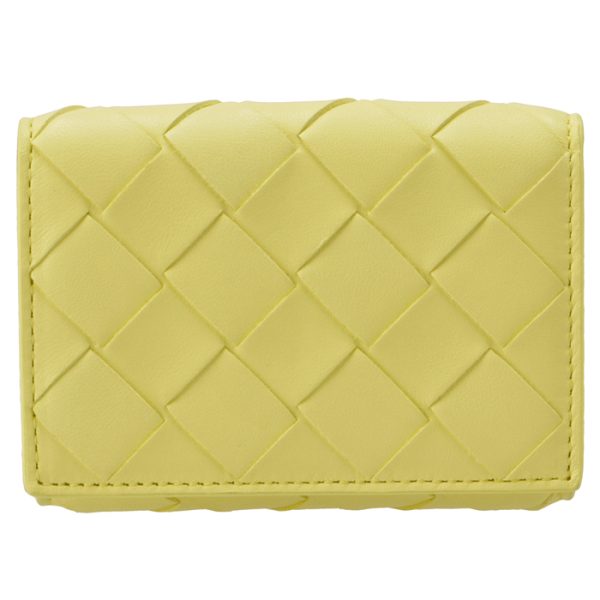 666944vcpp37203 1 Bottega Veneta Bifold Cassette Wallet Kiwi Yellow