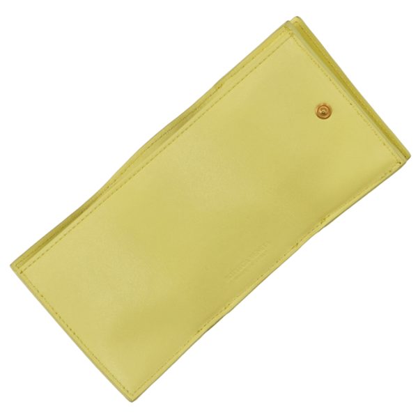 666944vcpp37203 4 Bottega Veneta Bifold Cassette Wallet Kiwi Yellow